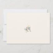 Waterverf Eucalyptus | Gold Wedding Ecru Save The Date (Achterkant)