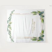 Waterverf Eucalyptus Gouden Bruiloft Feest Decorat Wandkleed (Voorkant (horizontaal))