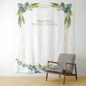 Waterverf Eucalyptus Gouden Bruiloft Feest Decorat Wandkleed (In situ)