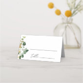 Waterverf eucalyptus gouden trouwplaats kaarten plaatskaartje (Voorkant)