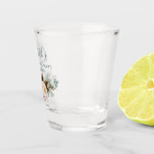 Waterverf Eucalyptus Green Bachelorette Party Shot Glas (Rechts)