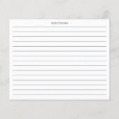 Waterverf Eucalyptus Green Foliage Recipcard (Achterkant)