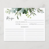 Waterverf Eucalyptus Green Foliage Recipcard (Voorkant)