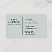 WATERVERF EUCALYPTUS GREEN GRAY FOLIAGE BRANCH VISITEKAARTJE (Achterkant)