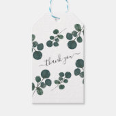 Waterverf Eucalyptus Green Hartelijk dank Cadeaulabel (Voorkant)