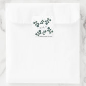 Waterverf Eucalyptus Green Hartelijk dank Vierkante Sticker (Tas)
