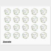 Waterverf Eucalyptus Green Wedding Envelope-zegels Ronde Sticker (Vel)