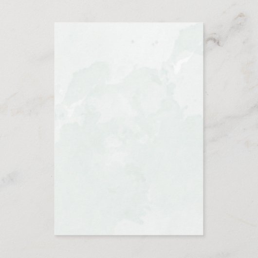 Waterverf - Eucalyptus Green Wedding - Gegevens Informatiekaartje (Achterkant)