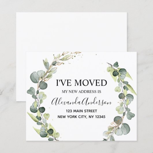 Waterverf Eucalyptus Greenery (Voorkant / Achterkant)