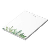 Waterverf Eucalyptus Greenery - Aangepast Notitieblok (Linkerzijde)