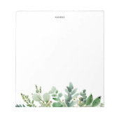 Waterverf Eucalyptus Greenery - Aangepast Notitieblok (Voorkant)