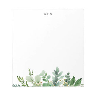 Waterverf Eucalyptus Greenery - Aangepast Notitieblok