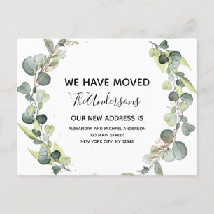 Waterverf Eucalyptus Greenery Aankondigingskaart