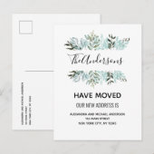 Waterverf Eucalyptus Greenery Aankondigingskaart (Voorkant / Achterkant)