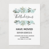 Waterverf Eucalyptus Greenery Aankondigingskaart (Voorkant)