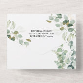 Waterverf Eucalyptus Greenery All In One Uitnodiging (Achterkant)