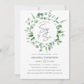 Waterverf Eucalyptus Greenery Baby Kaart (Voorkant)