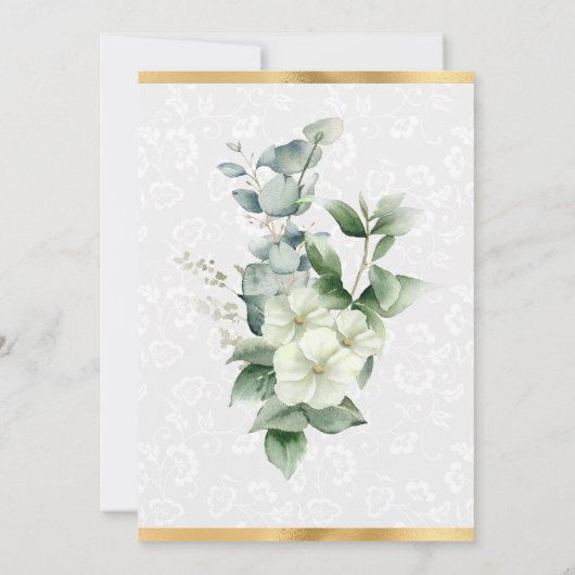 Waterverf Eucalyptus Greenery Baby shower Kaart (Achterkant)