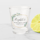 Waterverf Eucalyptus Greenery Bachelorette Shot Glas (Voorkant)