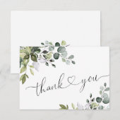 Waterverf Eucalyptus Greenery Bedankkaart (Voorkant / Achterkant)