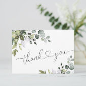 Waterverf Eucalyptus Greenery Bedankkaart (Staand voorkant)