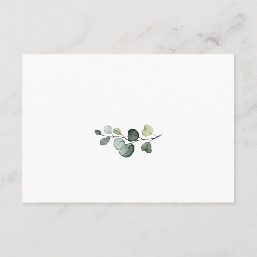 Waterverf Eucalyptus Greenery Bedankkaart (Achterkant)