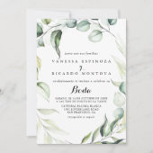 Waterverf Eucalyptus Greenery Boda Kaart (Voorkant)