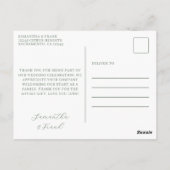 Waterverf Eucalyptus Greenery Border Wedding Briefkaart (Achterkant)