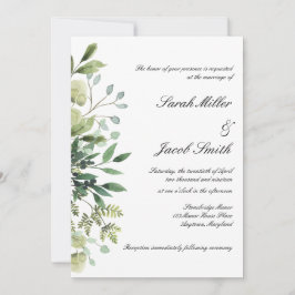 Waterverf Eucalyptus & Greenery Botanical Wedding Kaart