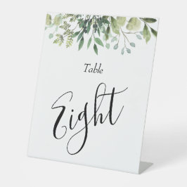 Waterverf Eucalyptus & Greenery Botanical Wedding Reclamebord Met Voetstuk