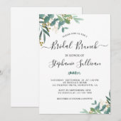 Waterverf Eucalyptus Greenery Bridal Brunch Kaart (Voorkant / Achterkant)