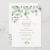 Waterverf Eucalyptus Greenery Bridal Luncheon Kaart (Voorkant / Achterkant)