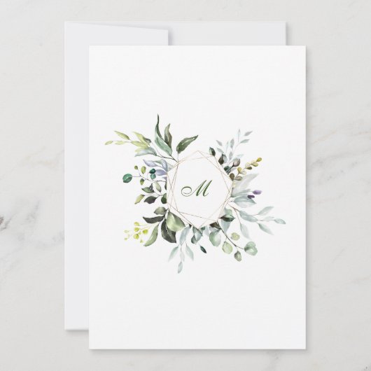 Waterverf Eucalyptus Greenery Brunch & Bubble Kaart (Achterkant)