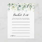 Waterverf Eucalyptus Greenery Bucket List-kaarten Briefkaart (Voorkant)