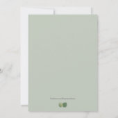 Waterverf Eucalyptus Greenery Cascade Wedding Kaart (Achterkant)