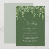 Waterverf Eucalyptus Greenery Cascade Wedding Kaart (Voorkant / Achterkant)