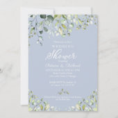 Waterverf Eucalyptus Greenery Couples Shower Kaart (Voorkant)