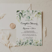 Waterverf Eucalyptus Greenery Couples Shower Kaart