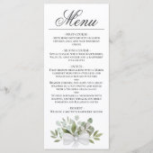 Waterverf Eucalyptus & Greenery Elegant Wedding Menu (Voorkant)