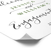 Waterverf Eucalyptus Greenery Engagement Party Poster (Hoek)