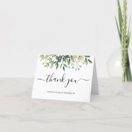 Waterverf Eucalyptus & Greenery Folded Bedankkaart