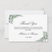 Waterverf Eucalyptus Greenery Foliage Wedding Bedankkaart (Voorkant)