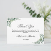 Waterverf Eucalyptus Greenery Foliage Wedding Bedankkaart (Staand voorkant)
