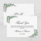 Waterverf Eucalyptus Greenery Foliage Wedding Bedankkaart (Voorkant / Achterkant)