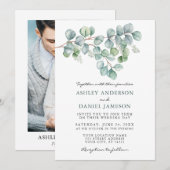 Waterverf Eucalyptus Greenery Foto Kaart (Voorkant / Achterkant)