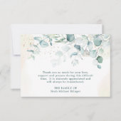 Waterverf Eucalyptus Greenery Funeral Bedankkaart (Voorkant)