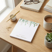 Waterverf Eucalyptus Greenery Gepersonaliseerd Notitieblok