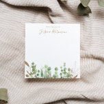 Waterverf Eucalyptus Greenery Gepersonaliseerd Notitieblok<br><div class="desc">Creëer uw eigen gepersonaliseerde waterverf eucalyptus greenery-blocnote met uw aangepaste naam.</div>
