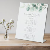 Waterverf Eucalyptus Greenery Gold Foliage Prijs Reclamebord Met Voetstuk