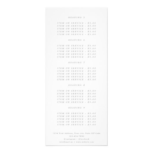 Waterverf Eucalyptus Greenery Gold Foliage Reclamekaart (Achterkant)